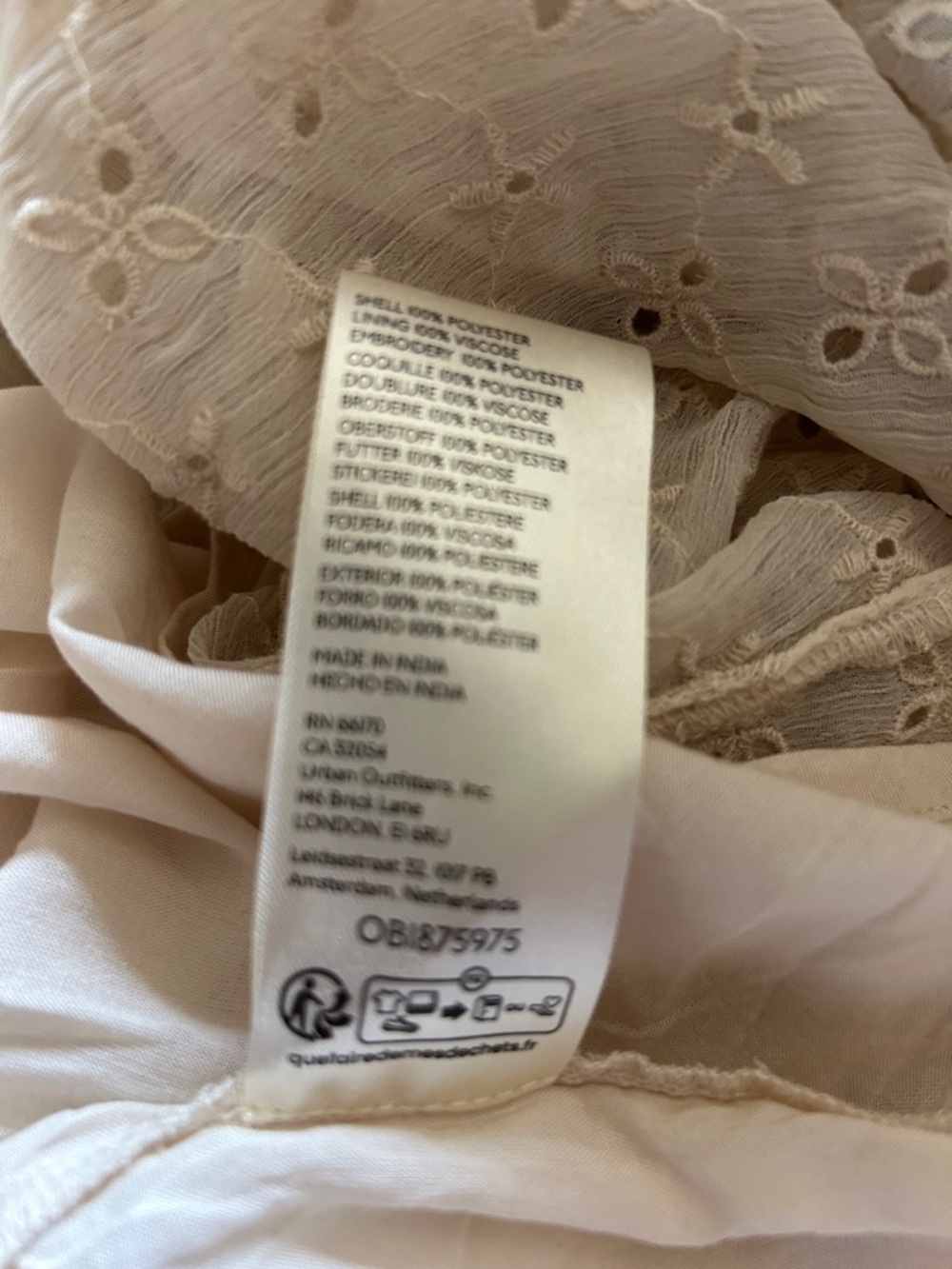 Free People Cream Textured Maxi Dress with Puff Sleeves - Picture 6 of 7